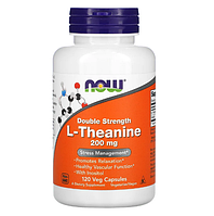 NF207Now Foods, L-теанин двойной силы, 200 мг, 120 вегетарианских капсул