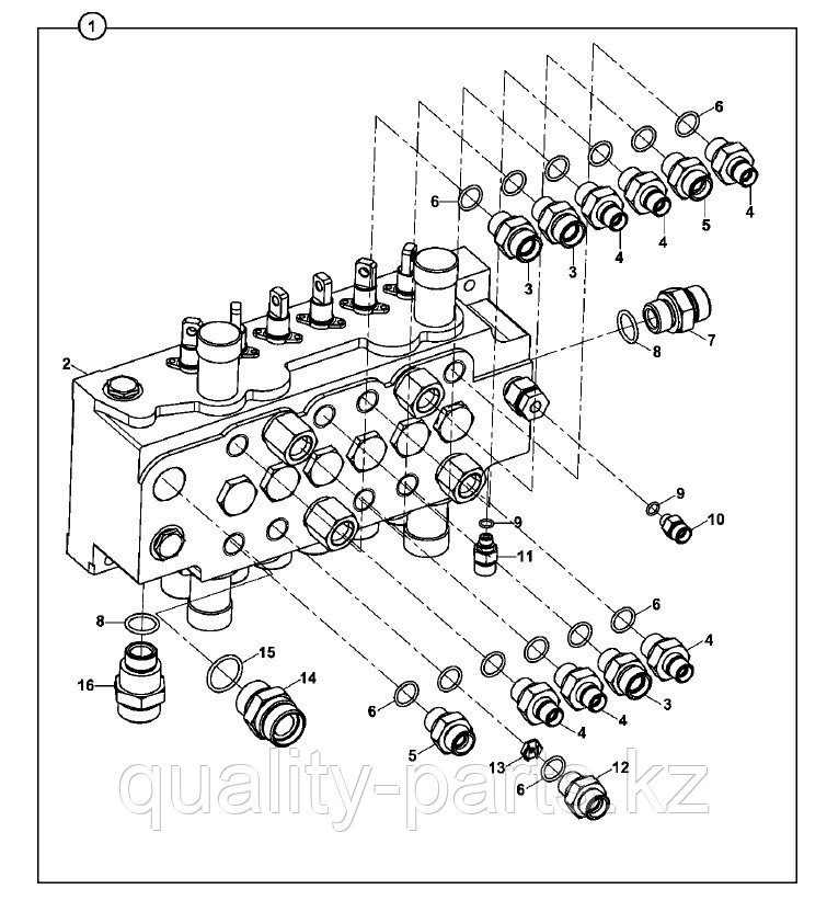 Гидравлический распределитель передний, задний на экскаватор-погрузчик Hidromek 102B, 102S