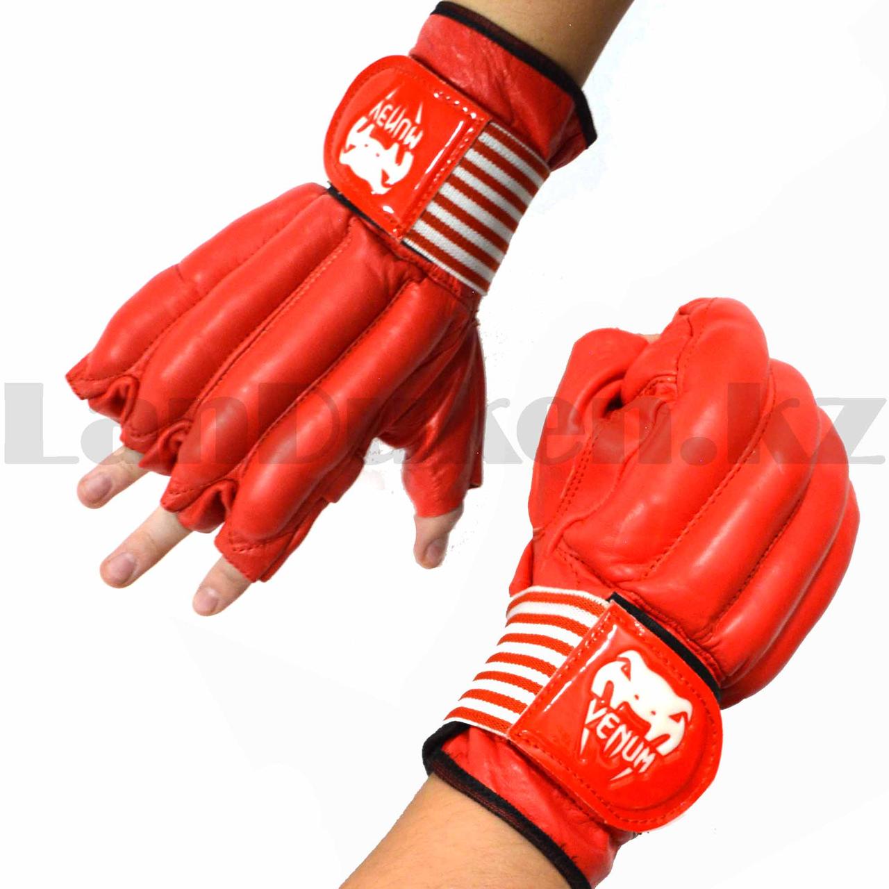 Шингарты для боевых искусств Venum красные размер ХL - фото 7 - id-p94957121