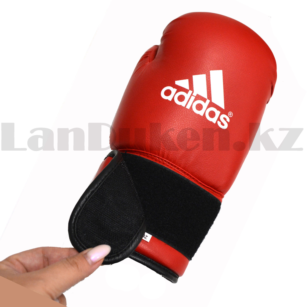 Детские боксерские перчатки 0 OZ красные с белой надписью - фото 3 - id-p94958223