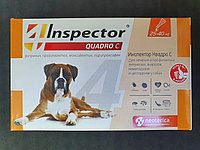 Капли для собак весом от 25 до 40 кг, INSPECTOR QUADRO от внешних и внутренних паразитов, 1 пипетка