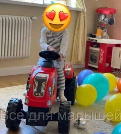 Трактор педальный Smoby XL с прицепом, красный