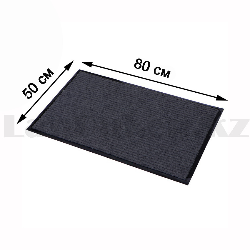 Грязезащитный придверный коврик на резиновой основе 80х50 см серый - фото 1 - id-p94962515