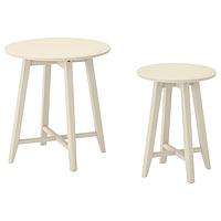 Комплект столов КРАГСТА 2 шт светло-бежевый ИКЕА, IKEA 604.525.98 Комплект столов КРАГСТА 2 шт светло-бежевый ИКЕА, IKEA