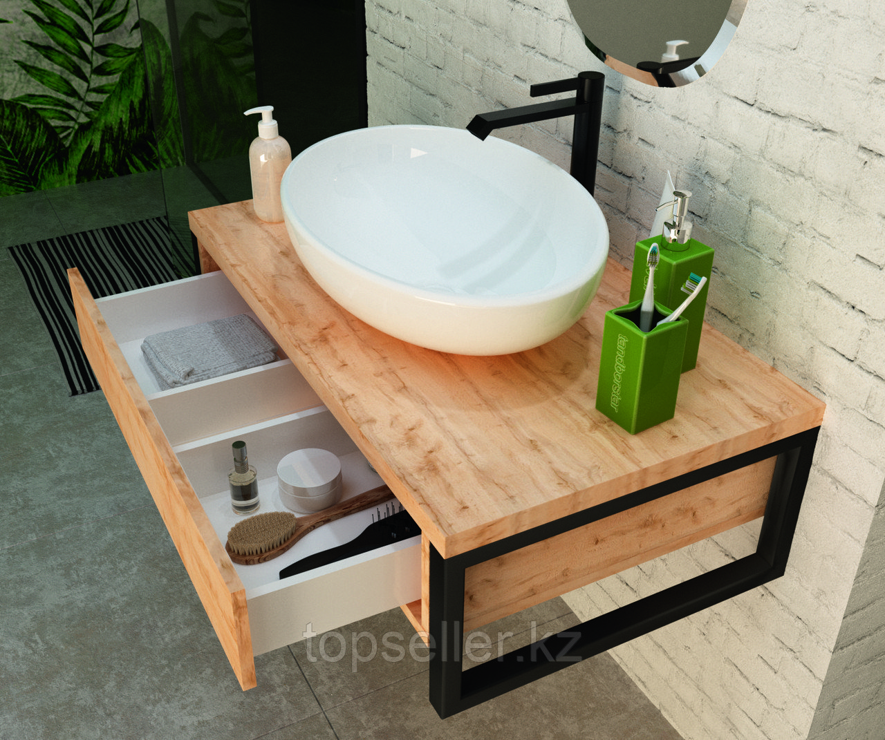 Тумба GRUNGE LOFT 80 1 в.я. Дуб Вотан