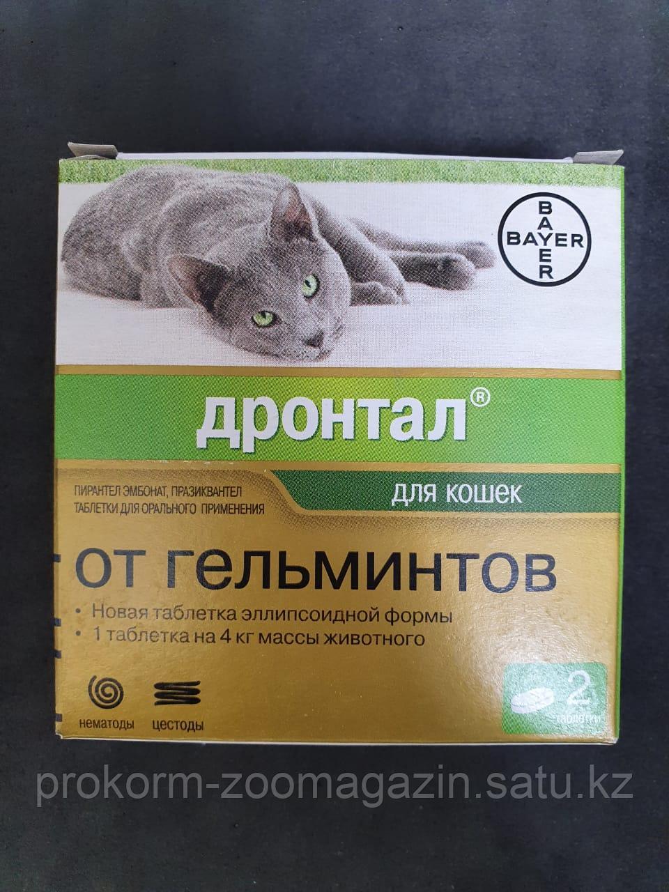 ДРОНТАЛ, антигельминтик для кошек, 2 таблетки - фото 1 - id-p94968393