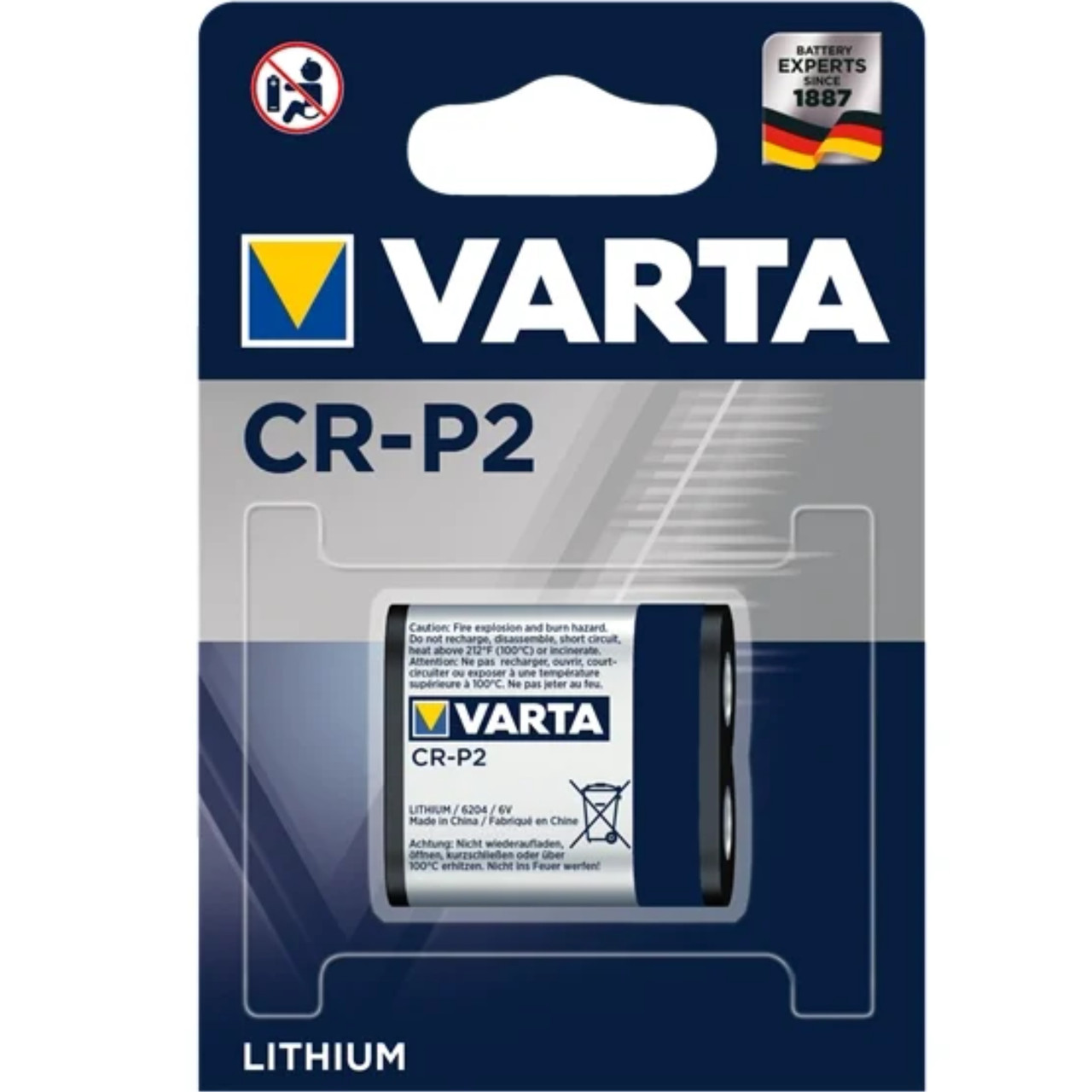 CR P2, Элемент питания литиевый Ultra(Professional) Lithium для фото (1шт) 1450mAh, 6V