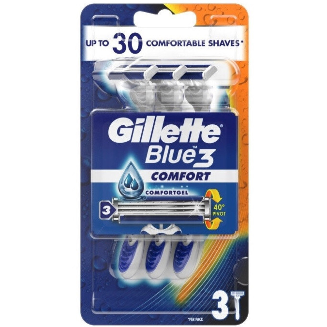Одноразовые станки Gillette Blue3 Comfort, 3шт