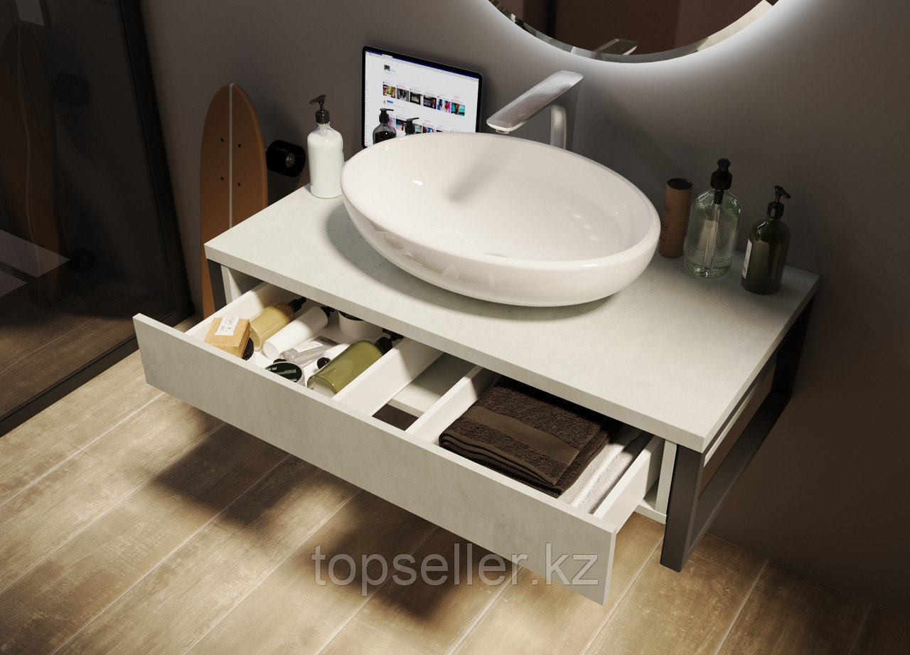 Тумба GRUNGE LOFT 90 1 в.я. Бетон Светлый