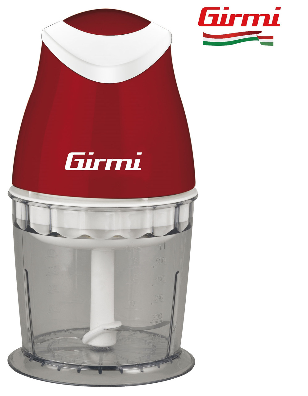 Кухонный мини чоппер - измельчитель электрический для продуктов Girmi TR01 chopper, красный