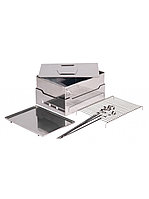 Коптильня-гриль портативный комплекс (нержавеющая сталь 0.8/1.0 мм) в сумке