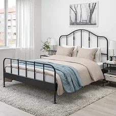 Кровать каркас САГСТУА черный 160х200 см ИКЕА, IKEA, фото 2