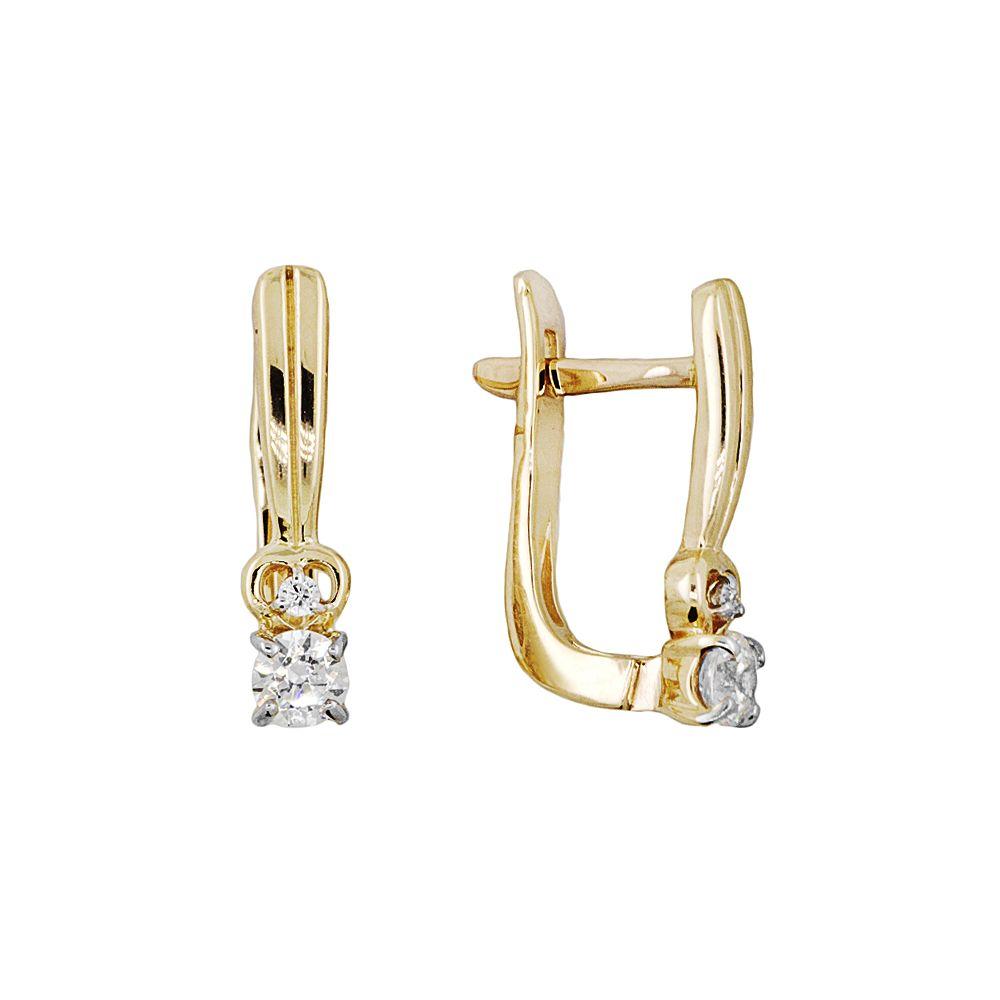 Серьги из красного золота с кристаллами Swarovski