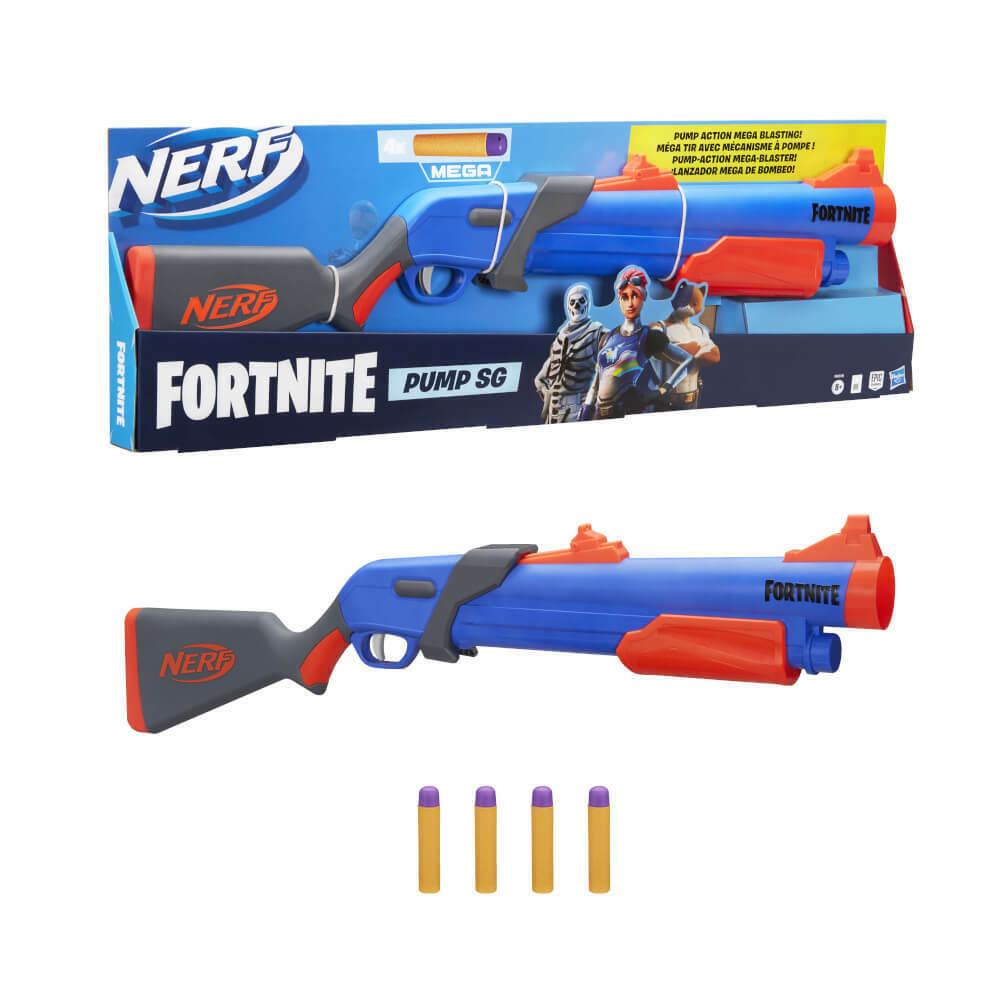 NERF FORTNITE PUMP SG LAUNCHER + 4 МЕГА СТРЕЛЫ