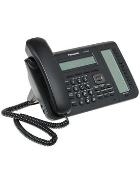 Panasonic KX-NT553RU-B IP системный телефон, c 3-строчным ЖК-дисплеем, 2 гигабитных порта с PoE