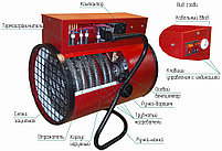 Электрическая тепловая пушка 4,5 кВт 360 м³/ч 220В ТВ-4,5П тепловентилятор, фото 3