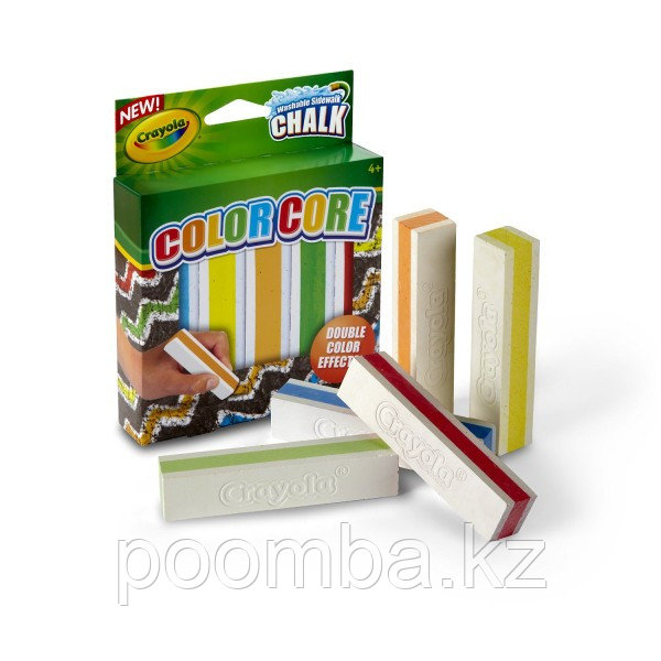 Узорчатый мел для асфальта Color core, 5 цветов