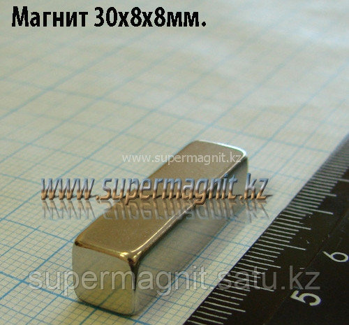 Неодимовый магнит 30x5x5mm - фото 1 - id-p11125012