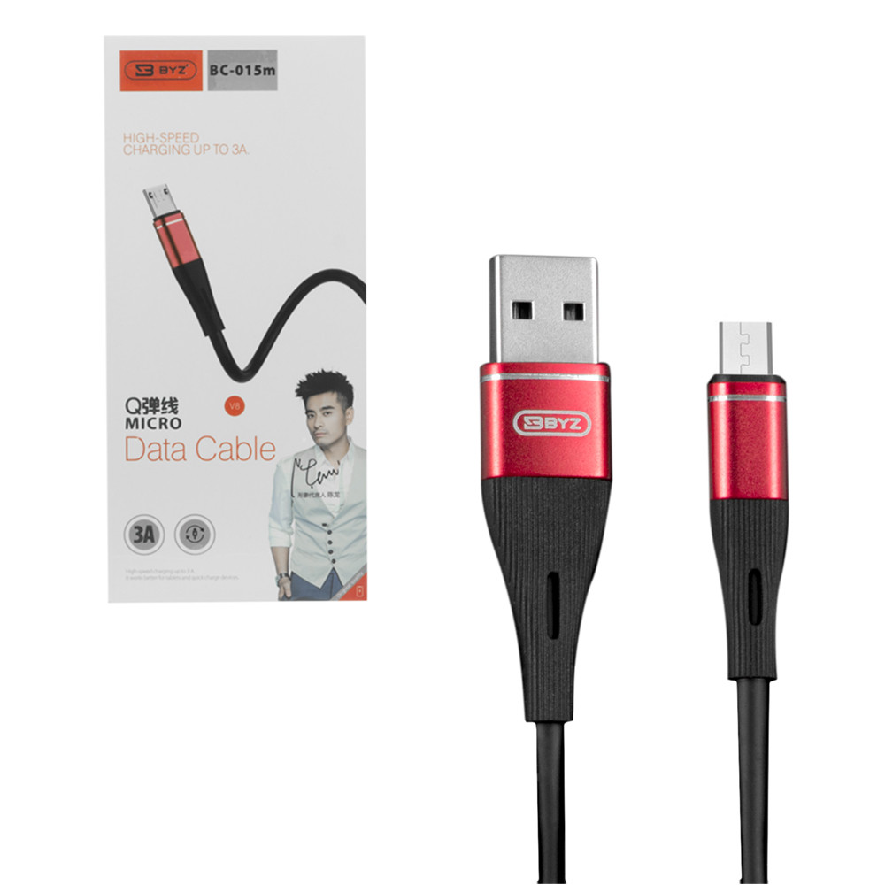 Кабель Micro USB BYZ BC-015m 3.0A 1.2m, Black