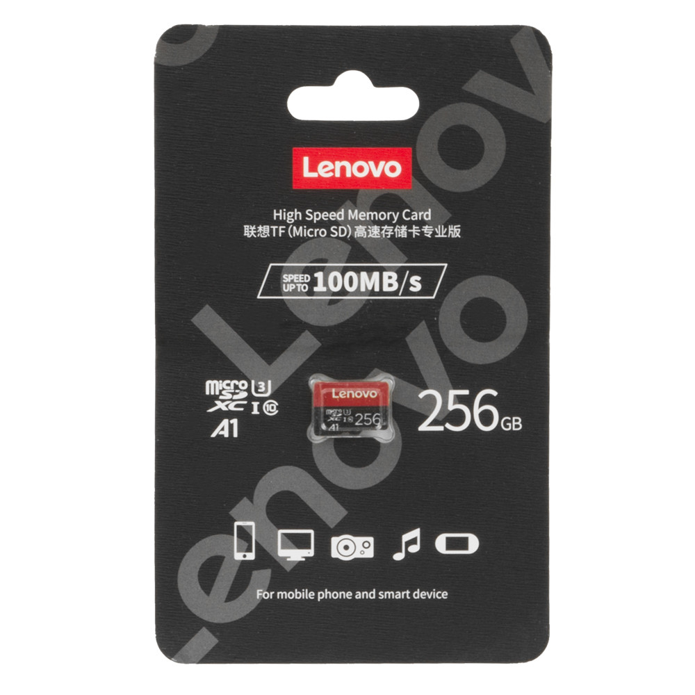 Карта памяти Micro SD U3 XC A1 256Gb Lenovo class 10