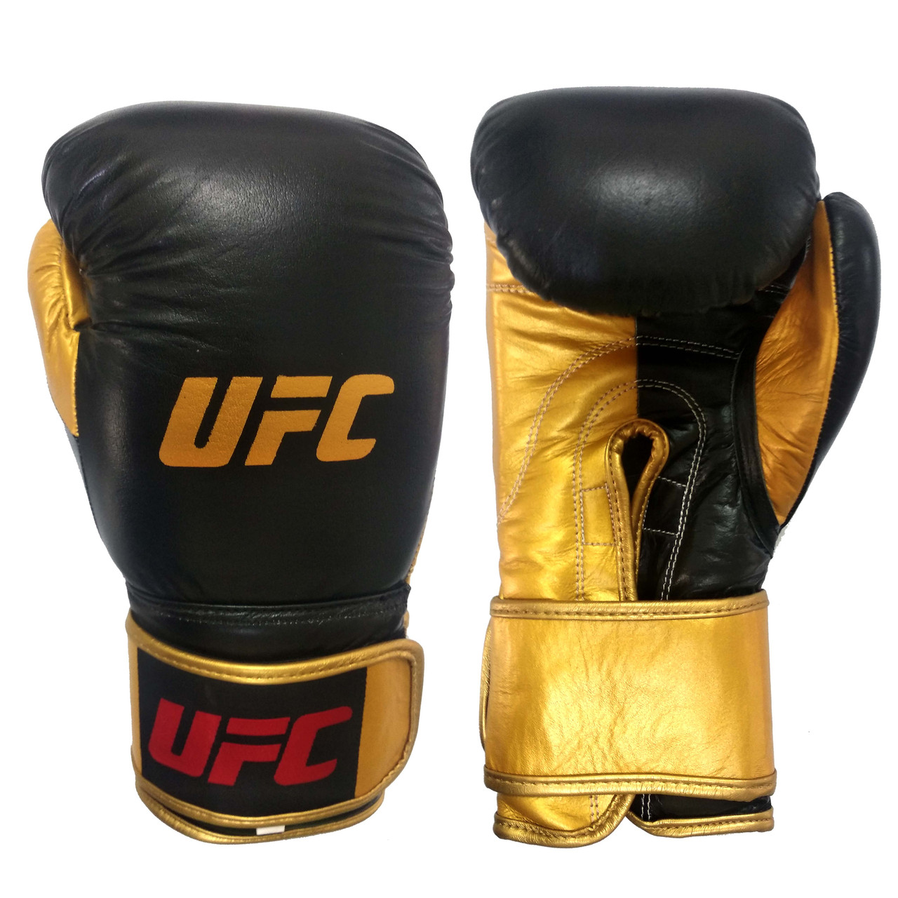 Боксерские перчатки UFC 12OZ кожаные для тренировок - фото 1 - id-p95138239