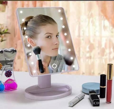 Зеркало косметическое для макияжа с LED подсветкой Magic Makeup Mirror (Белый) - фото 1 - id-p95141910