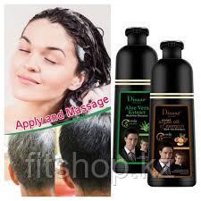 Шампунь-Краска против седых волос с экстрактом алое (черный) 400 мл - фото 2 - id-p44454505