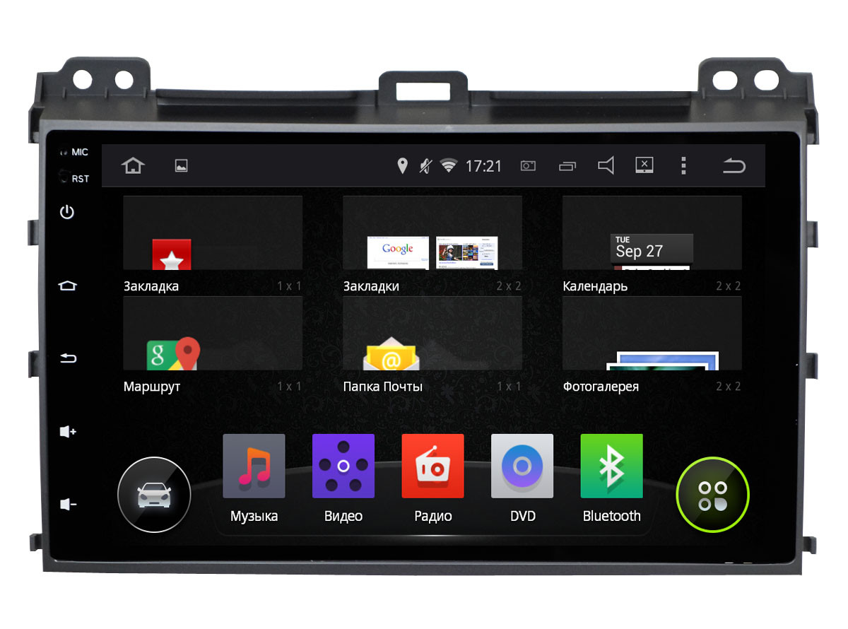 Автомагнитола Toyota Prado 120 (android, 2,7 л,1GB RAM)