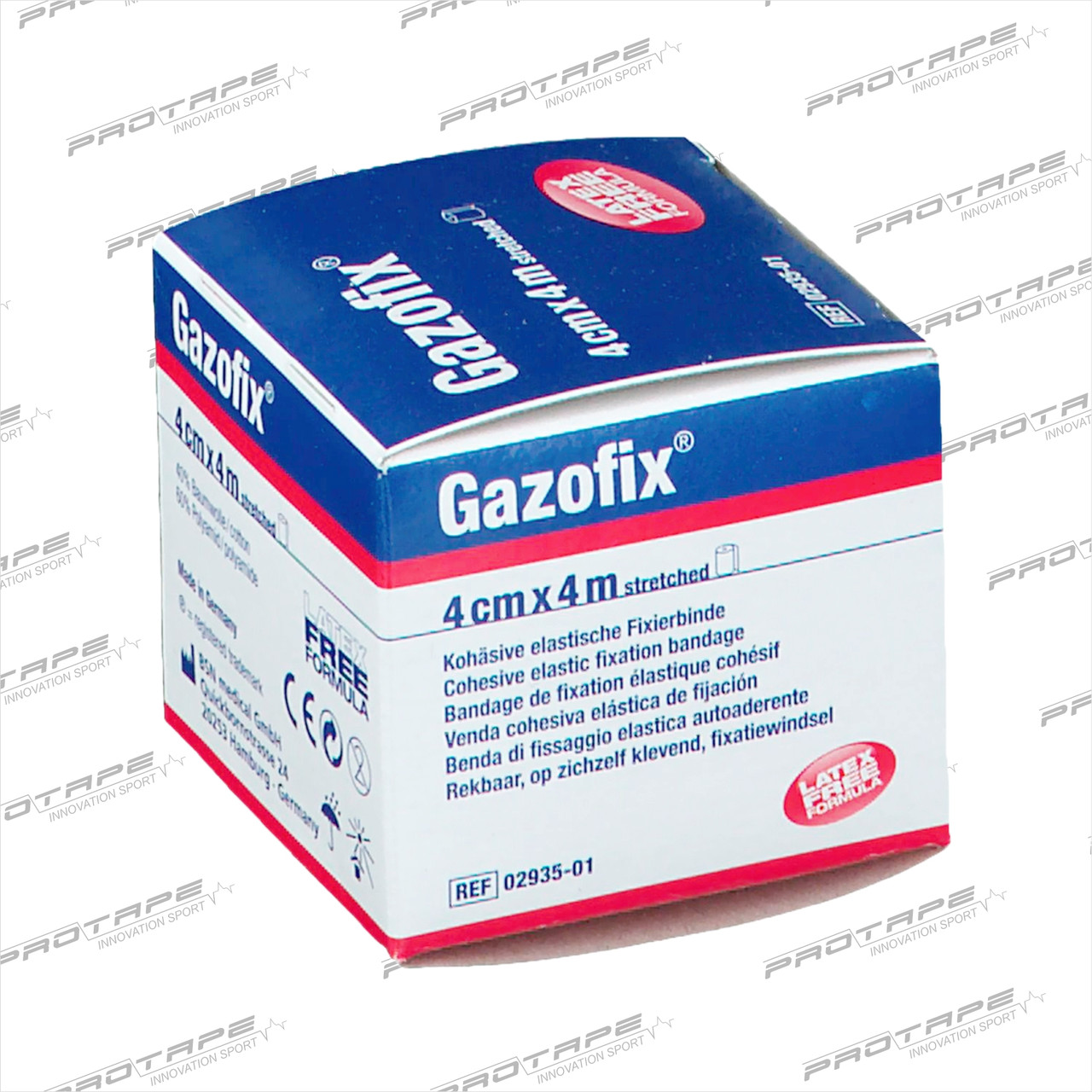 Фиксирующая повязка Gazofix  сплоченная 4 см x 4 м цвета кожи, 1 шт.