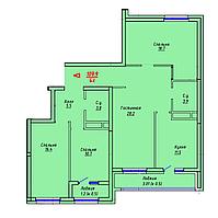 4 комнатная квартира ЖК "Атамари" 109.9 м2, фото 1