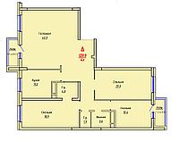 4 комнатная квартира ЖК "Атамари" 129.9 м2, фото 1