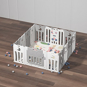 Детский манеж-ограждение Pituso Сова Серый/белый