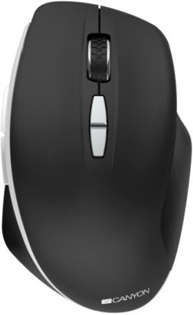 Мышь Canyon 2.4 GHz Wireless mouse ,with 7 buttons, DPI 800/1200/1600, Battery: AAA*2pcs,Black - фото 1 - id-p93806230