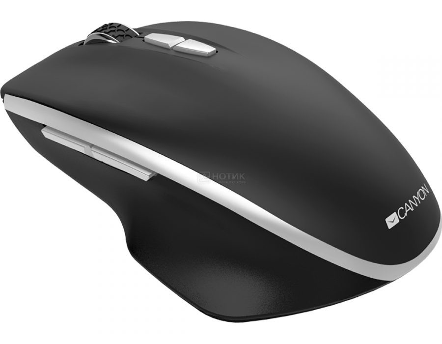 Мышь Canyon 2.4 GHz Wireless mouse ,with 7 buttons, DPI 800/1200/1600, Battery: AAA*2pcs,Black - фото 2 - id-p93806230