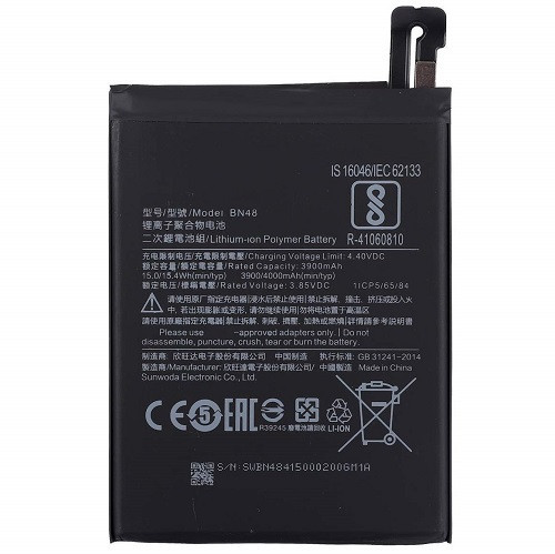 Аккумулятор для Xiaomi Redmi Note 6 Pro (BN48, 3900 mAh)