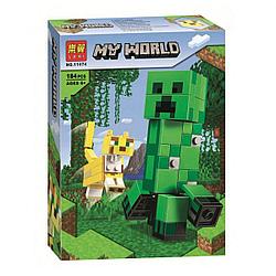 Конструктор My World Minecraft Крипер и Оцелот Lari 11474 (аналог LEGO)