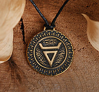 Славянский оберег из ювелирной бронзы "Символ Велеса", фото 1