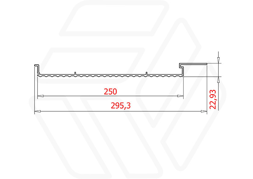 Алюминиевая фасадная панель RWP 250RN