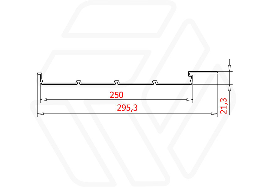 Алюминиевая фасадная панель RWP 250K2 - фото 2 - id-p95218071