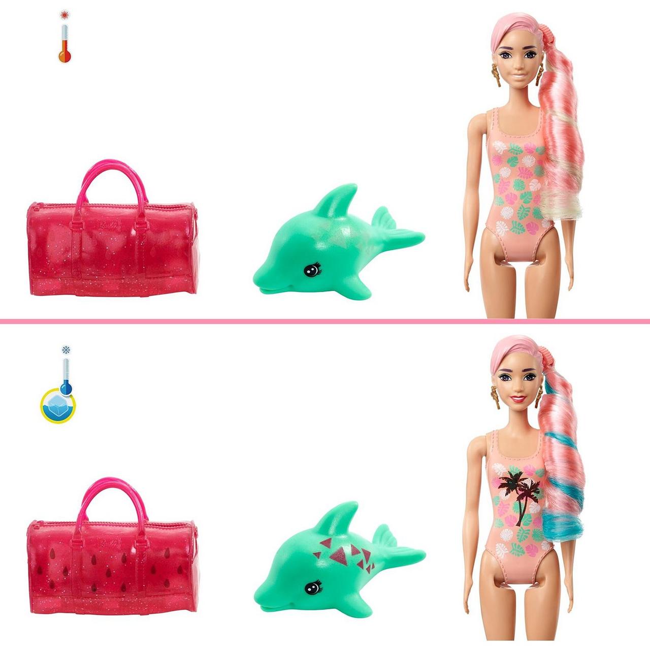 Barbie "Цветное перевоплощение" Кукла-сюрприз Барби Арбуз, Color Reveal - фото 9 - id-p95221416