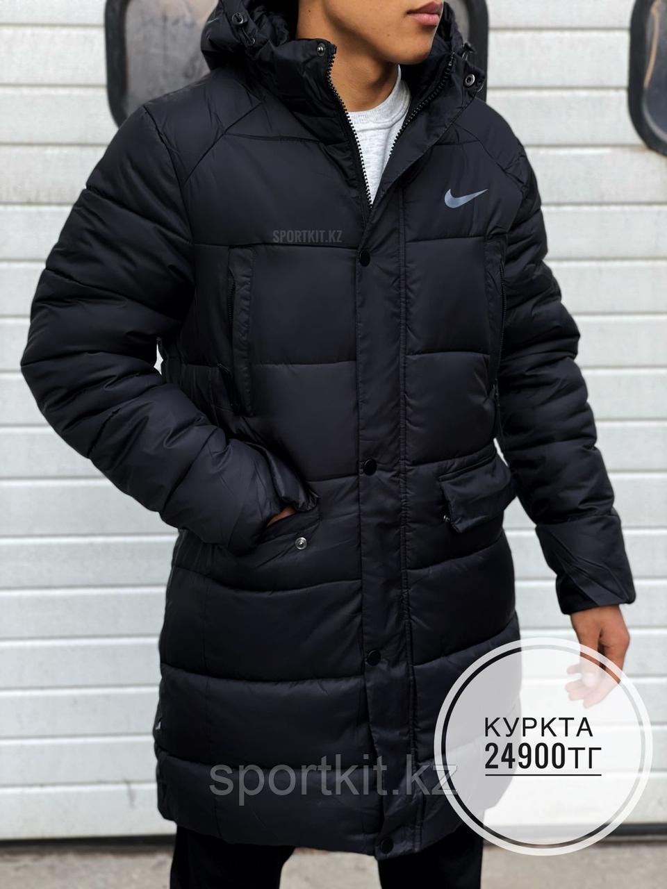 Мужская куртка Nike 7522, черная - фото 1 - id-p95229199