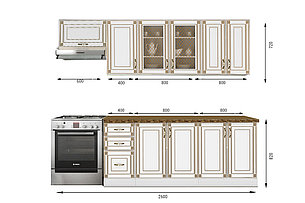 Комплект мебели для кухни Империя 2600, Белый, MEBEL SERVICE(Украина), фото 2
