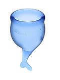 Набор синих менструальных чаш Feel secure Menstrual Cup Satisfyer, фото 2