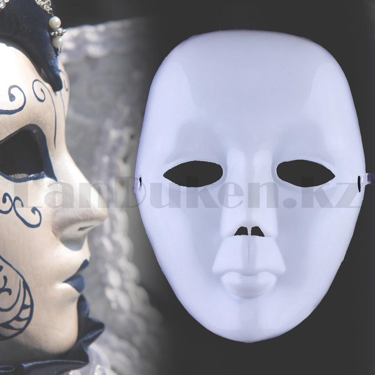 Венецианская карнавальная маска белая 20*21 см - фото 4 - id-p95242109