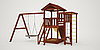 Детская площадка "Савушка Мастер" - 3 с качелями "Гнездо" 1 метр (крашенный), фото 6