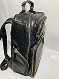 Мужской кожаный рюкзак "TONY BELLUCCI" (высота 37 см, ширина 28 см, глубина 14 см), фото 5