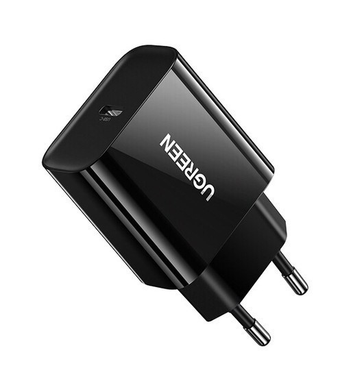 UGREEN 10191 Зарядное устройство сетевое CD137 USB Type-C PD 3.0 QC 4.0 18W Black