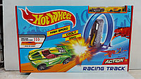 Трек Hot wheel. Action Racing Track. Dino. Хот вилс. Мертвая петля. 2 машинки. Трасса. Kaspi RED. Рассрочка