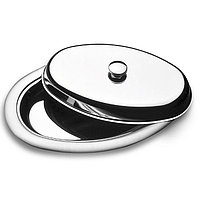 Бразилия Блюдо Rotonda 40х27см овальное с крышкой стальное TR61265400 Бразилия Блюдо Rotonda 40х27см овальное с крышкой стальное