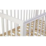 Кроватка детская Polini kids Simple 340 белый- натуральный, фото 5